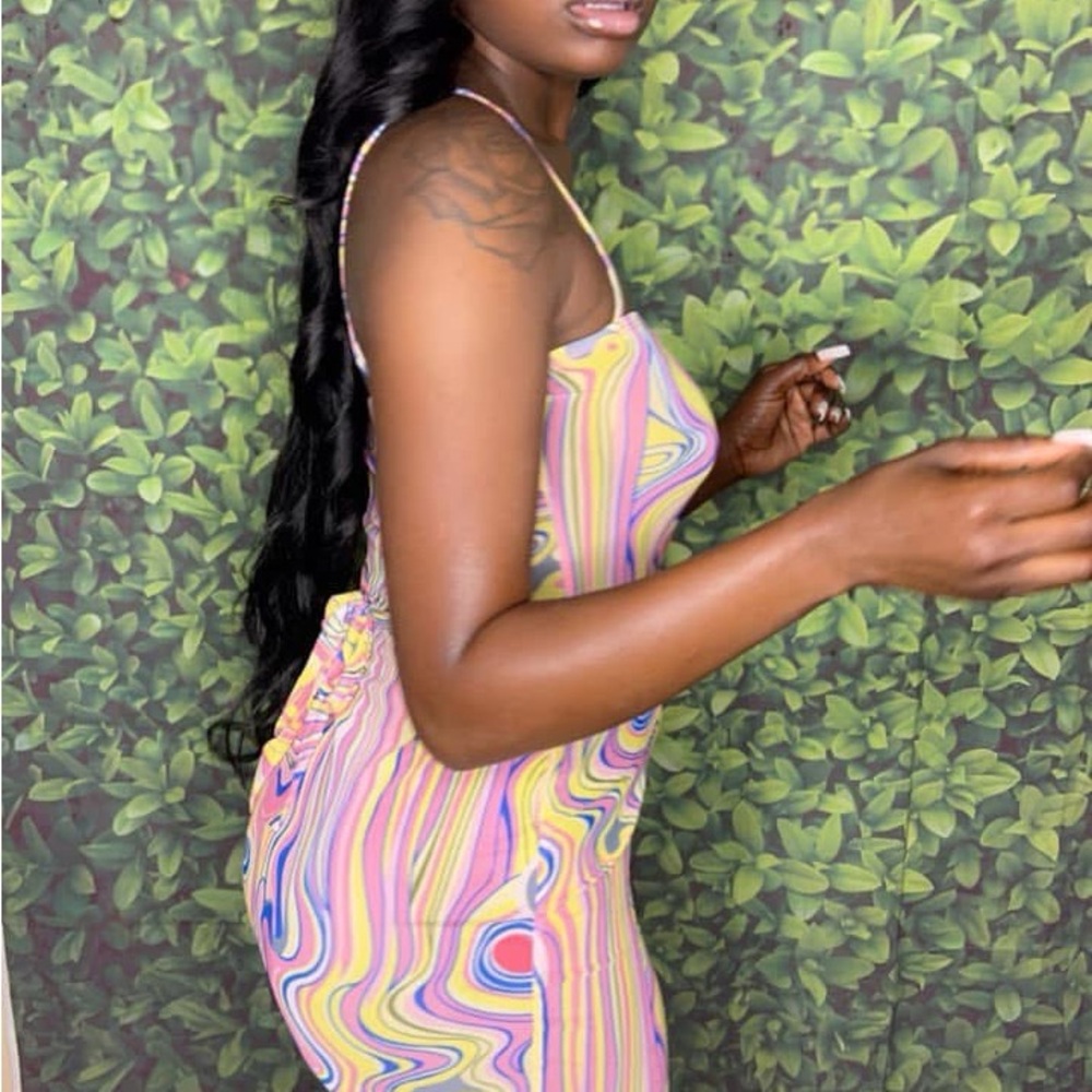 Colorful Swirl Mini Dress